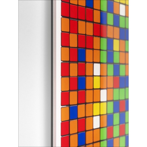 INVADER ~ Gicle 'Rubik Shot Red Marilyn' - 100x100cm