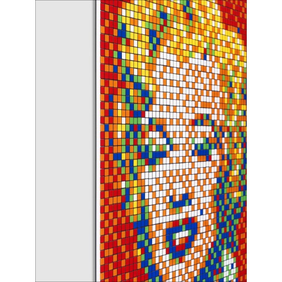 INVADER | Giclee 'Rubik Shot Red Marilyn' - 100x100cm | 2023
