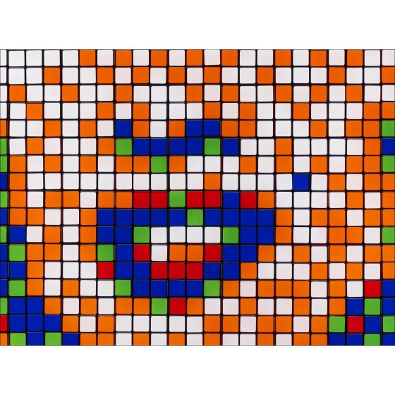 INVADER | Giclée 'Rubik Shot Red Marilyn' - 100x100cm | 2023