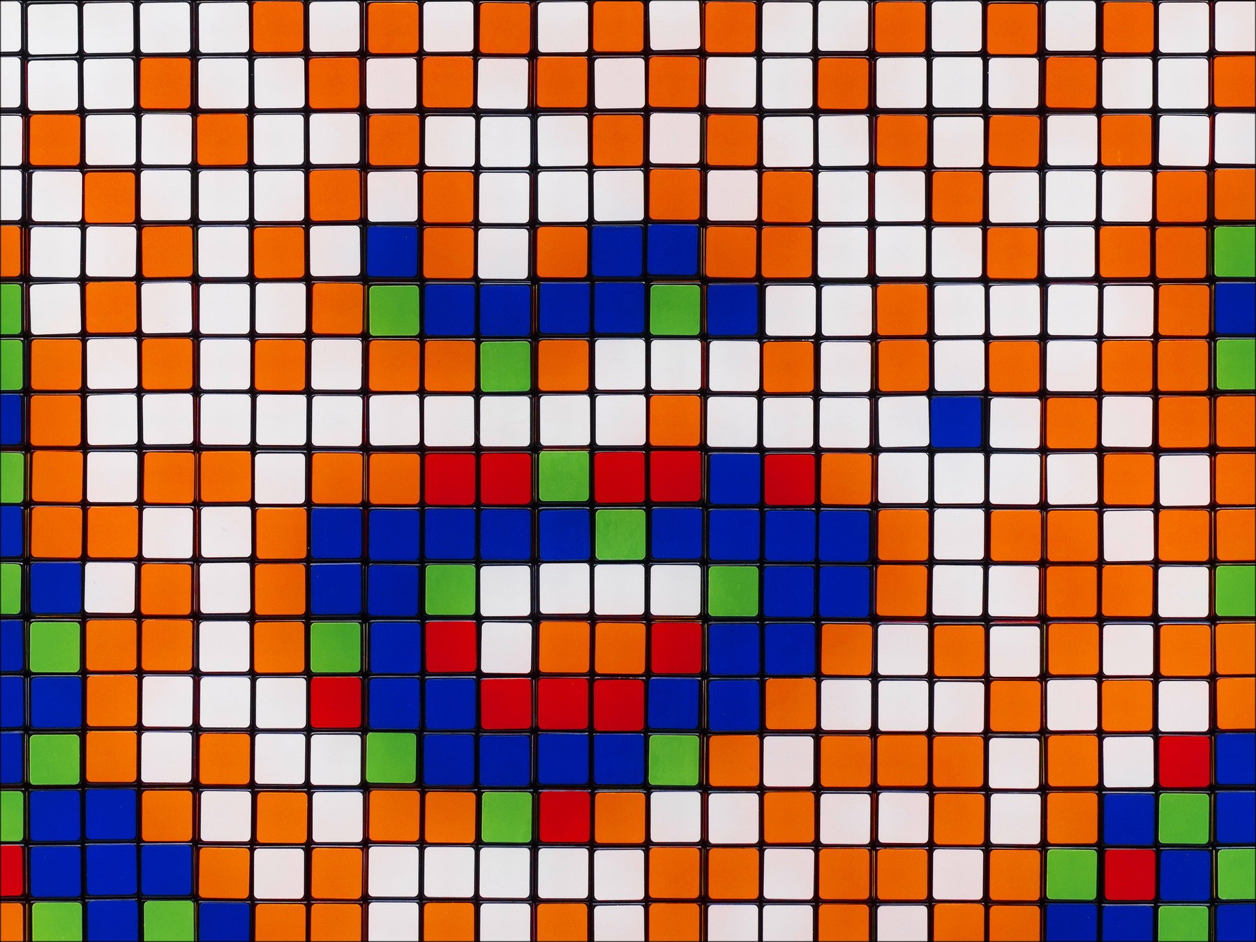 INVADER | Giclée 'Rubik Shot Red Marilyn' - 100x100cm | 2023