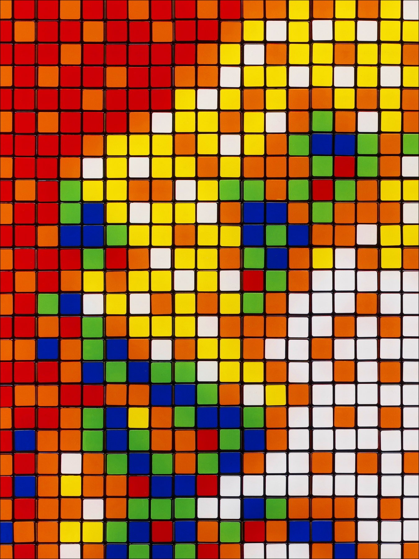 INVADER | Giclee 'Rubik Shot Red Marilyn' - 100x100cm | 2023