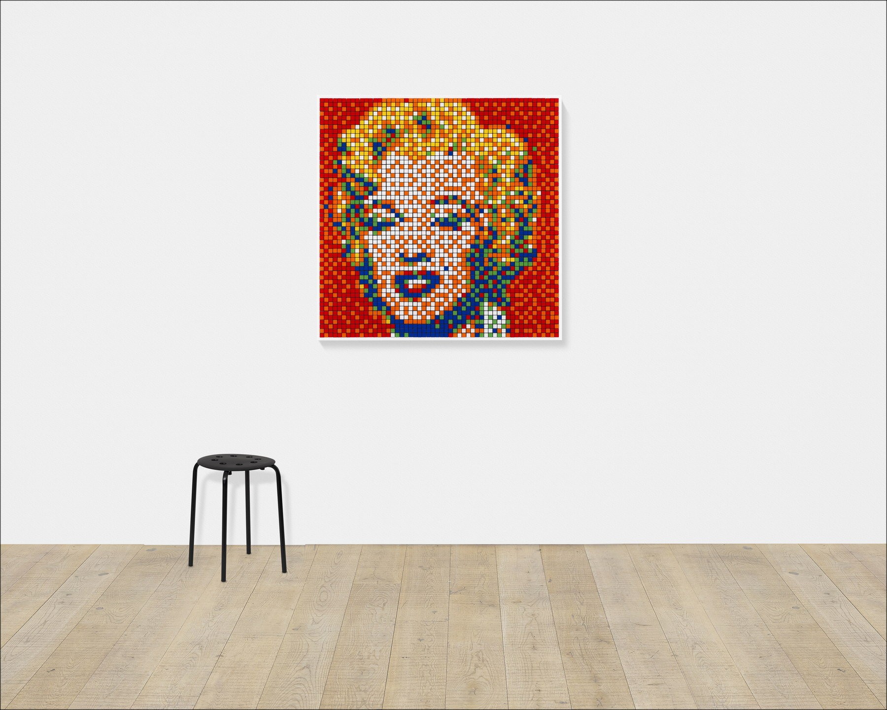 INVADER | Giclée 'Rubik Shot Red Marilyn' - 100x100cm | 2023