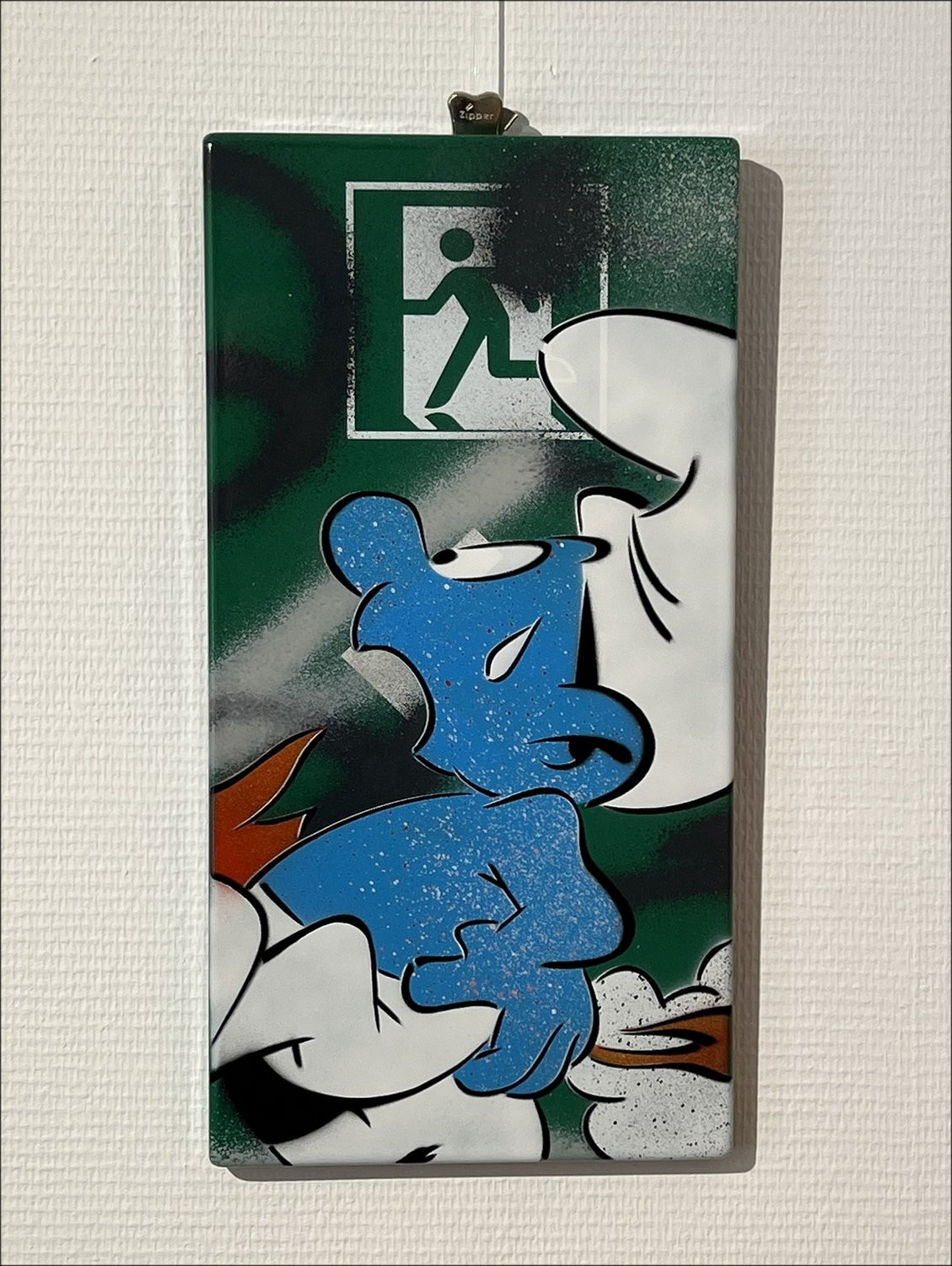 DEZACHE - 2023 Smurf: Acryl op metroplaat van Parijs
