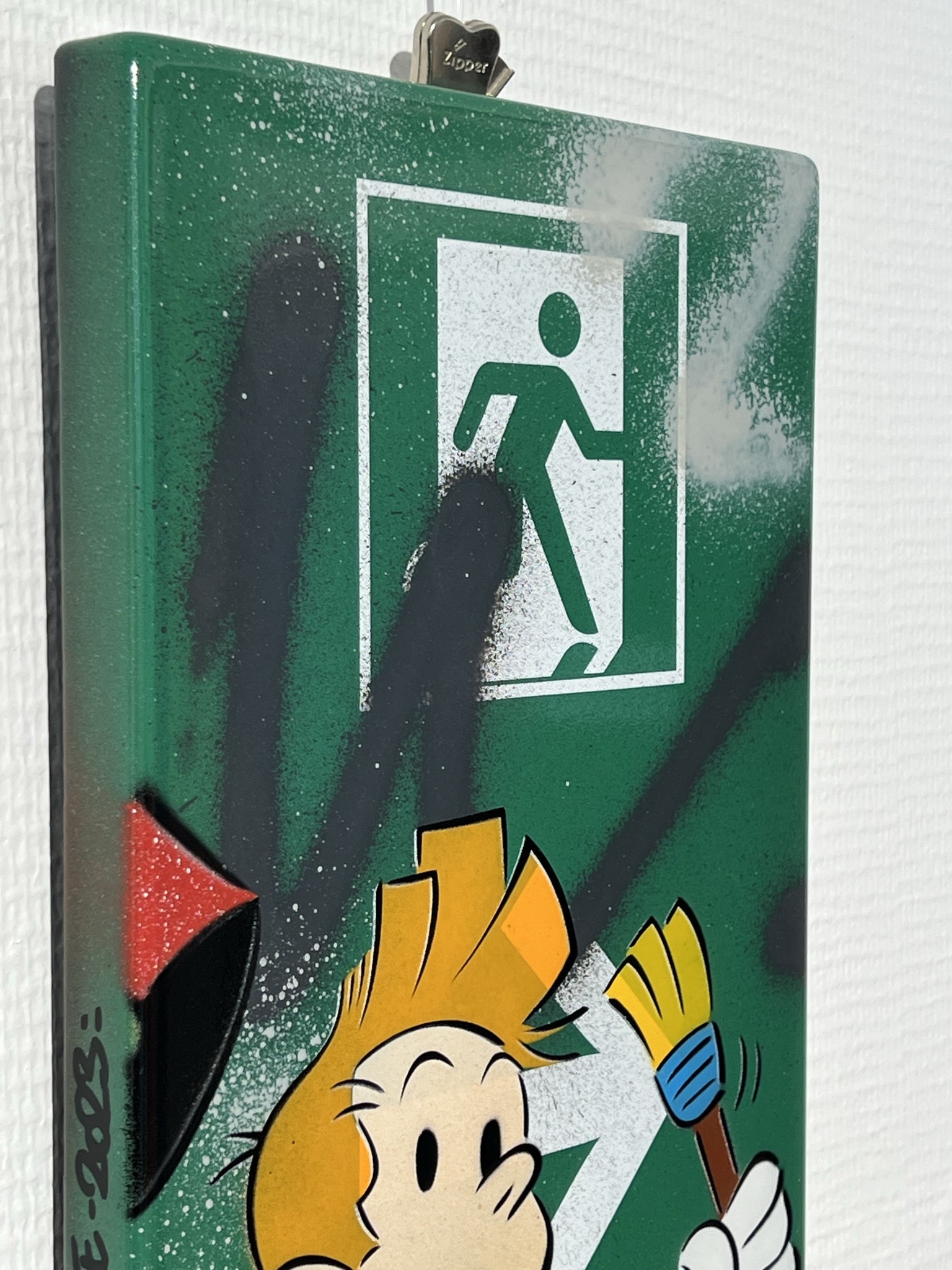 DEZACHE : Pittura certificata Spirou sulla piastra della metropolitana (2023)