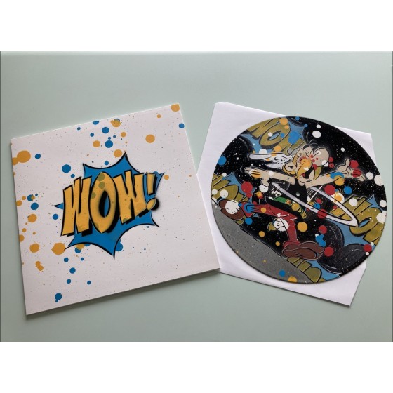 Asterix van DEZACHE Vinyl schijf schilderij en zak