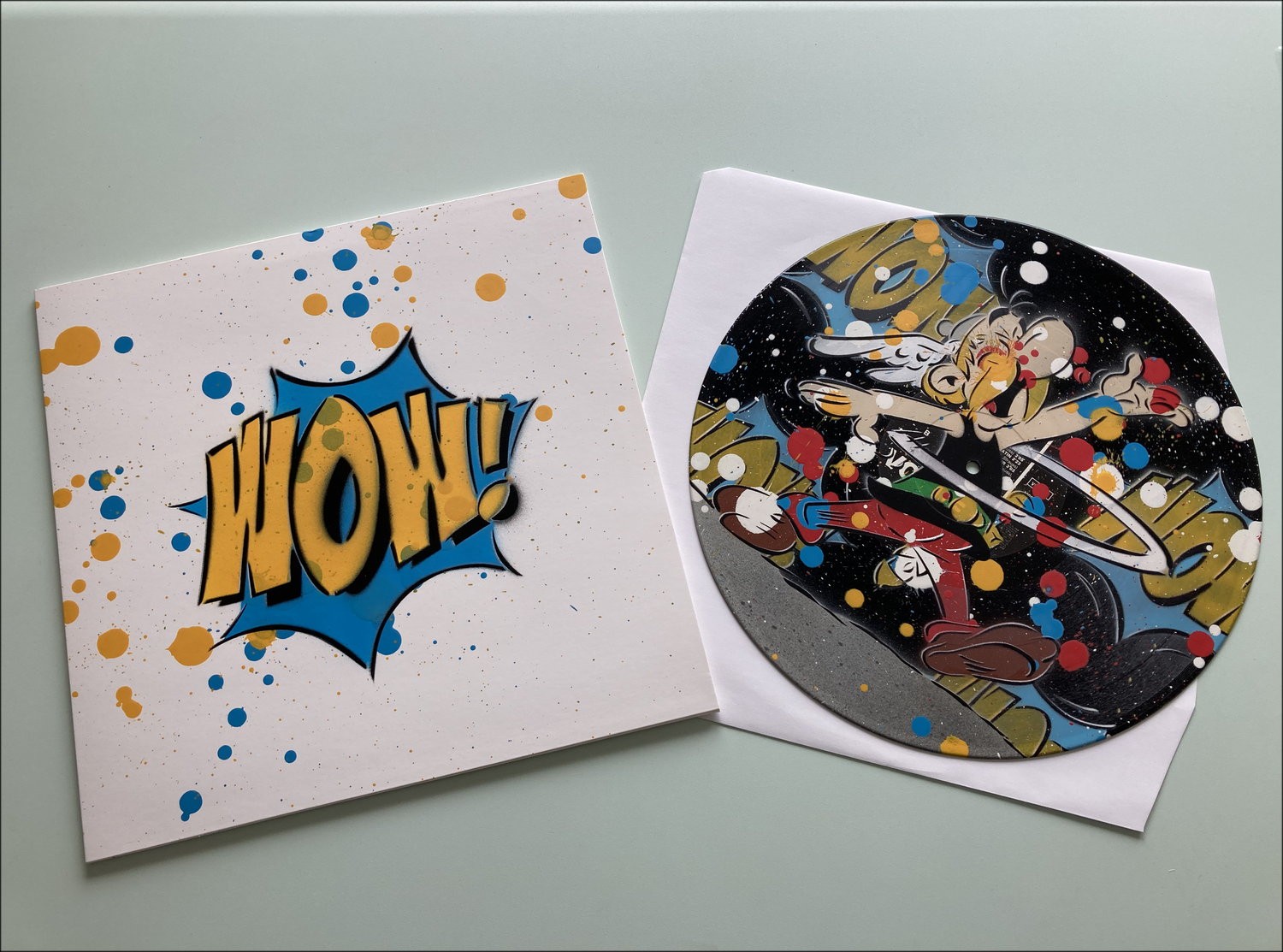 Asterisso di DEZACHE Pittura a disco in vinile e tasca