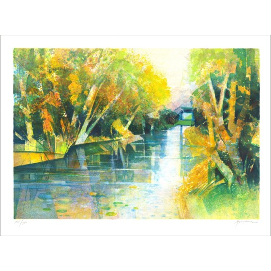 De EPTE onthult zijn schoonheid: een originele lithografie van Camille Hilaire, 56x76cm