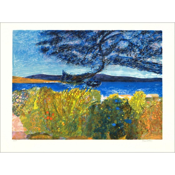 ➔ Paesaggio provenzale di Litografia originale del Guy Bardone 
