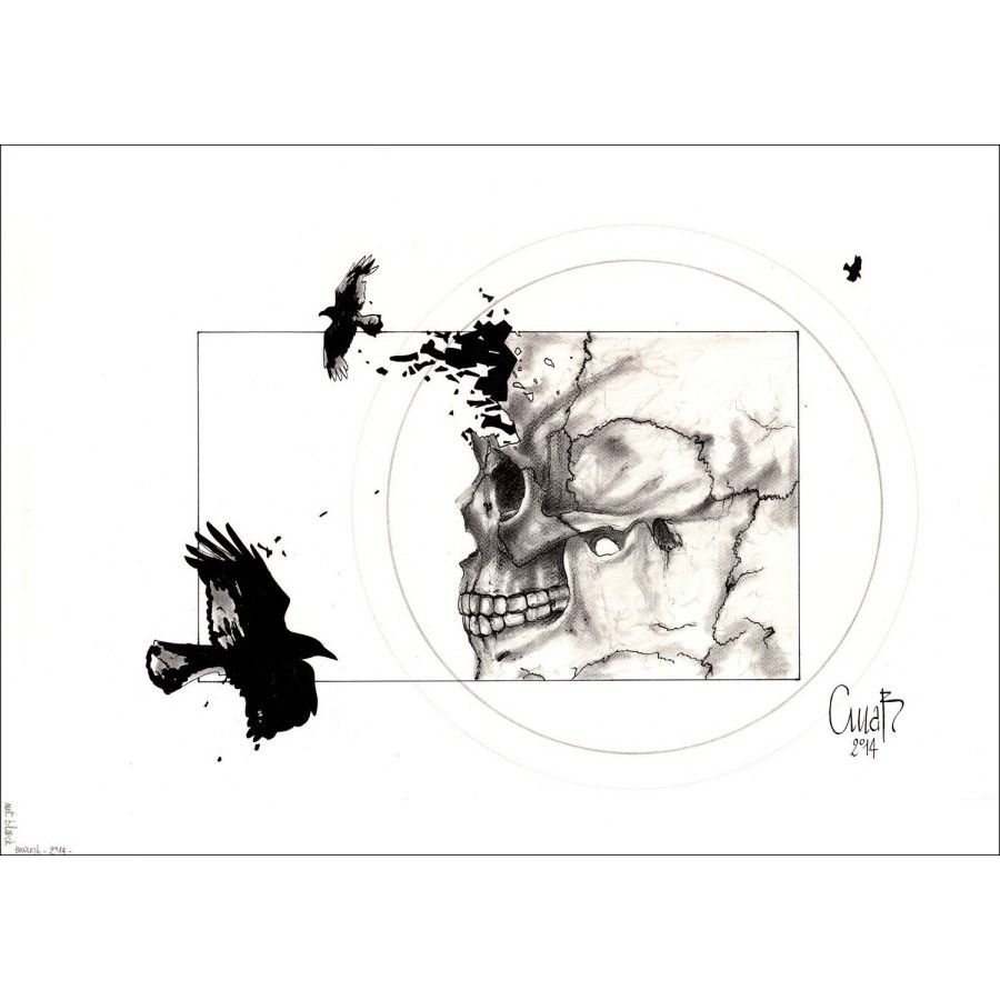 Christophe MABILLON - Disegno originale "Not black enough" 70x50cm - 2015