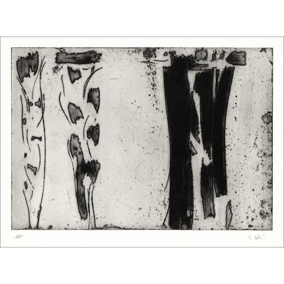 Original Olivier Debre Lithographie - Großer Zeichencharakter