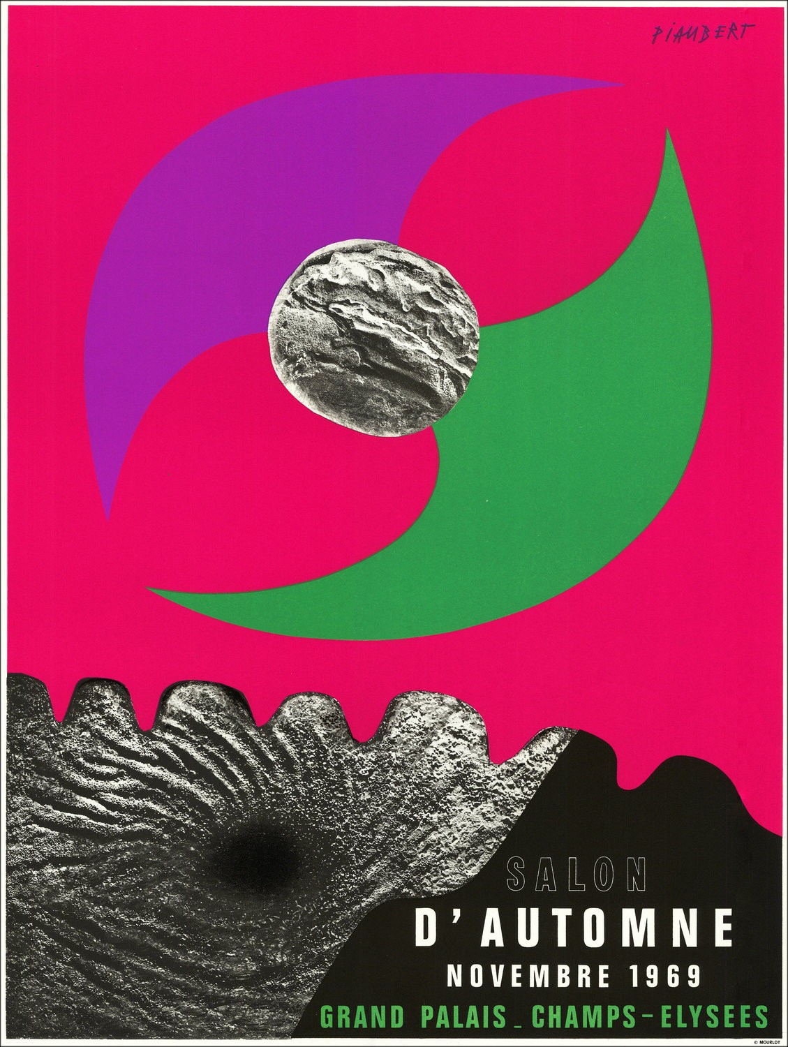 Poster Lithoschijf Jean Piaubert Grand Palace - Champs-Elysées van 1969