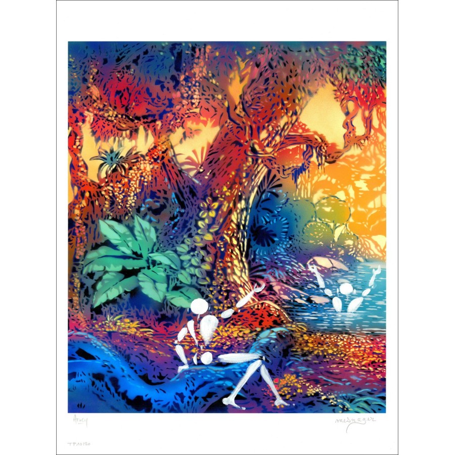Mesnager & Adey: 'Composition 2023', Signed Lithograph, Certified