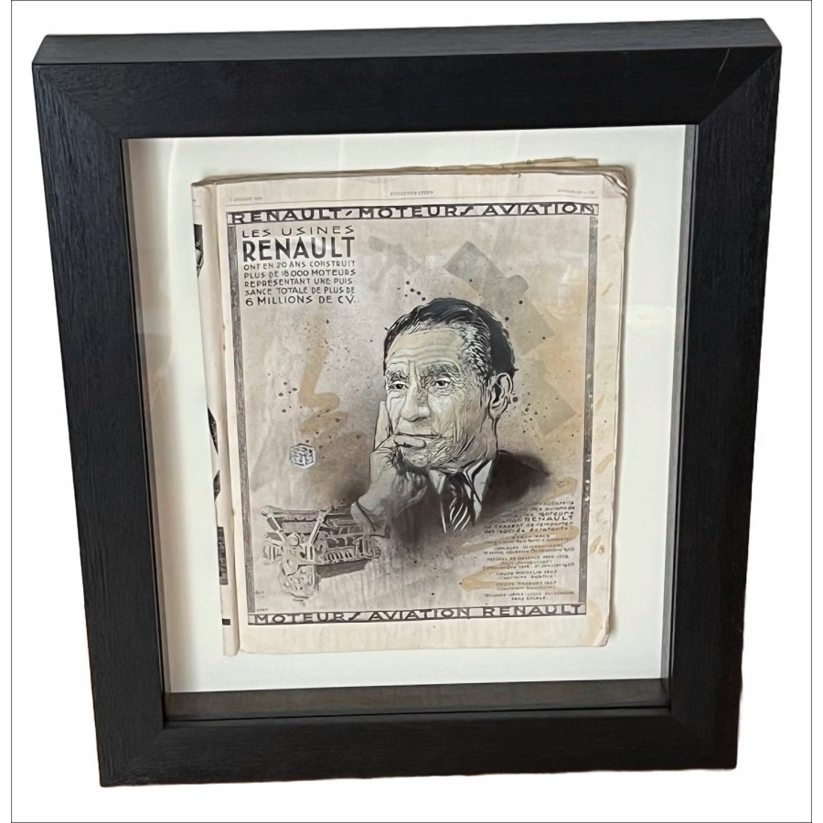 Pintura original de aerosol en la revista "Aeronáutica Predeterminada" 60x50cm C215