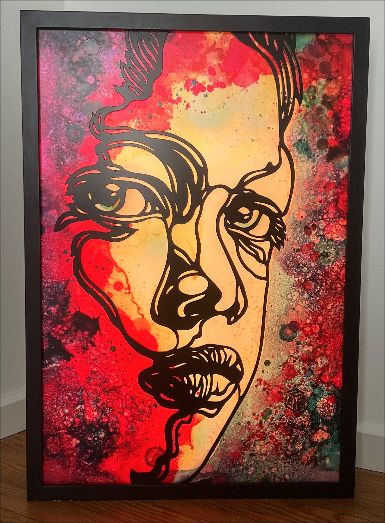 C215: Portret van vrouw 2021 - licht beeldhouwwerk in gemengde techniek, gecertificeerd werk