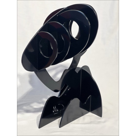 Claude Gilli - Original Metallskulptur "Black Tree, Parasolkiefer" 50x45x30cm