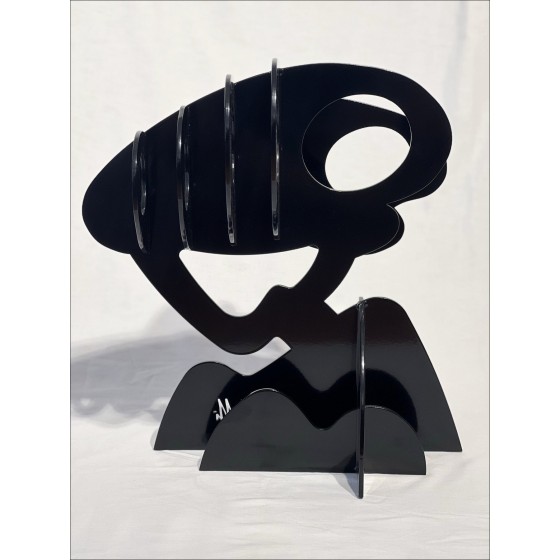 Claude Gilli - Scultura originale in metallo "Black Tree, Parasol Pine" 50x45x30cm
