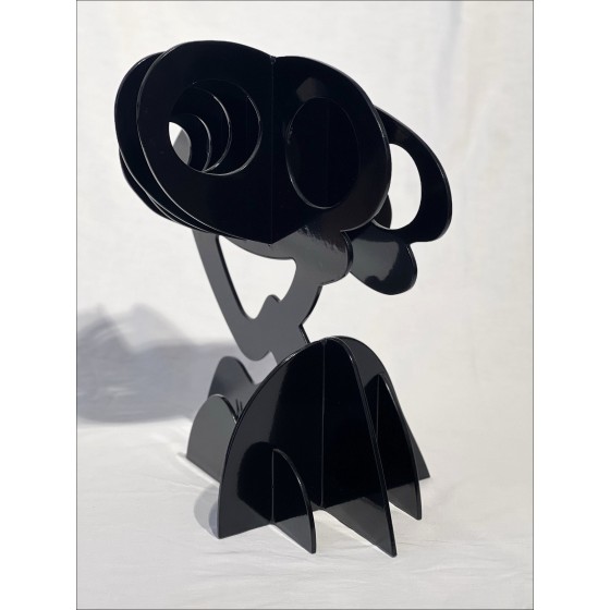 Claude Gilli - Original Metallskulptur "Black Tree, Parasolkiefer" 50x45x30cm