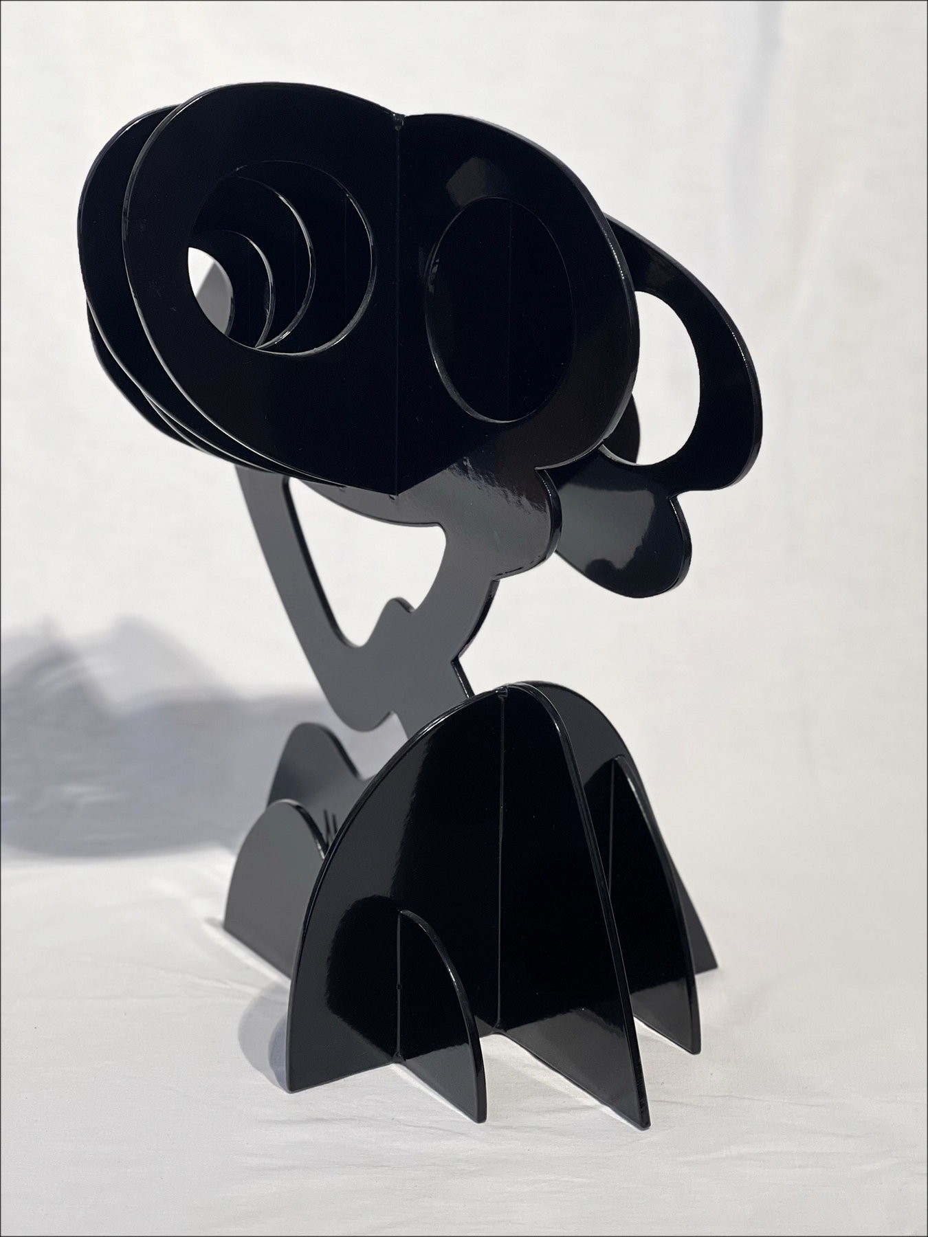 Claude Gilli - Original Metallskulptur "Black Tree, Parasolkiefer" 50x45x30cm