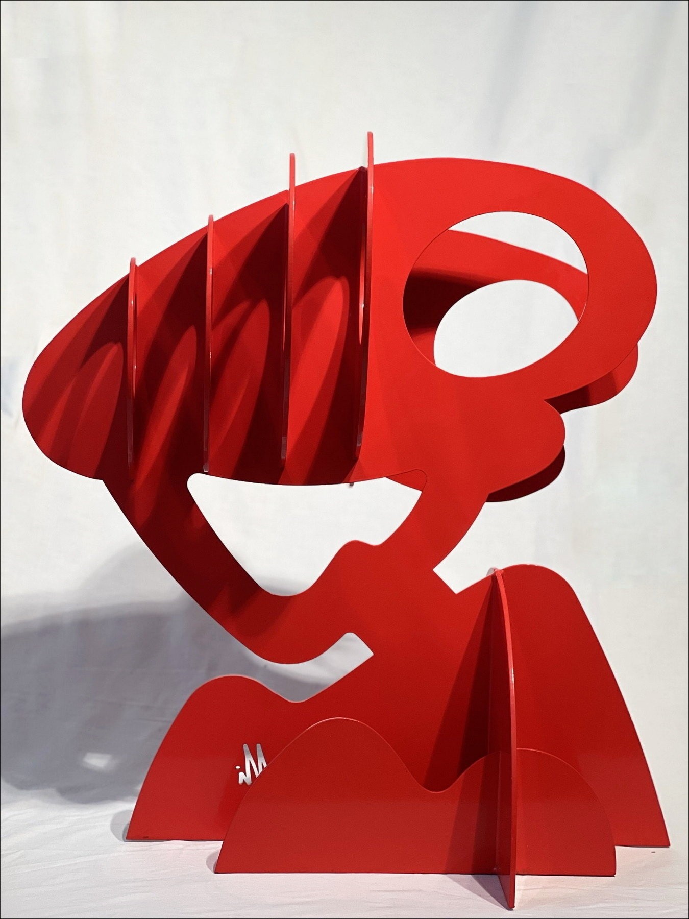 Claude Gilli - Scultura originale in metallo "Tree rossa, Pine Parasol" 75x70x50cm