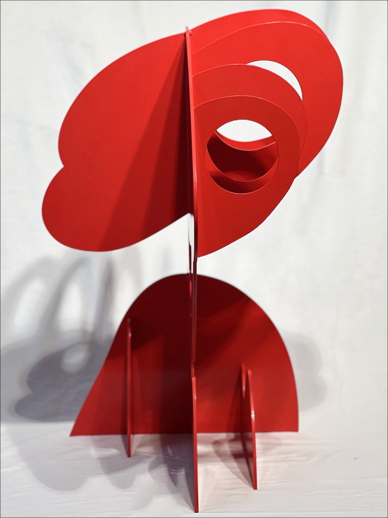 Claude Gilli - Original Metal Sculpture "Red Tree, Pine Parasol" 75x70x50cm