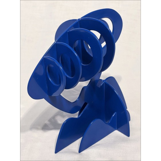 Claude Gilli - Scultura in metallo originale "Blue Tree, Pine Ombrello" 20x17x13cm