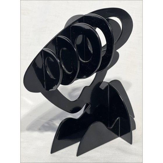 Claude Gilli - Scultura originale in metallo "Black Tree, Parasol Pine" 20x17x13cm