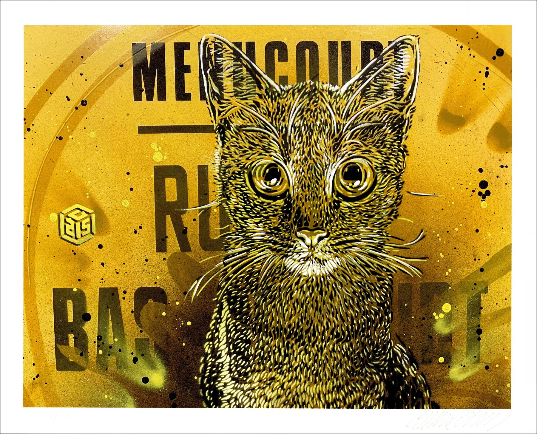 C215 "Cat, Colonel Senf" Edition (Pigmentzug) 40x50cm - 2020