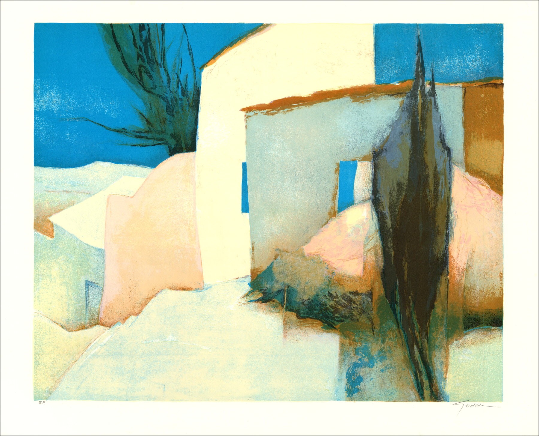 Buy Original Lithograph Les Maisons de Claude GAVEAU  