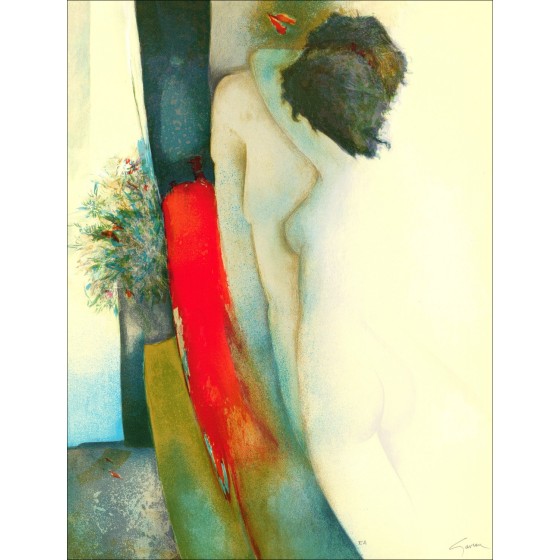 Claude Gaveau - Original-Lithographie "Das Paar"