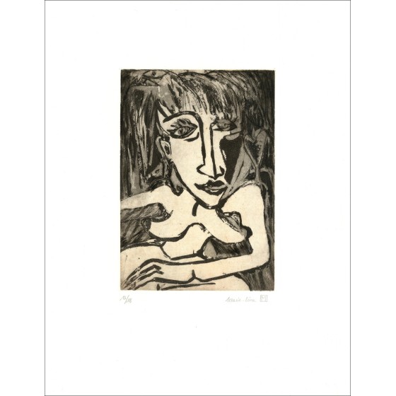 MARIE.LINO M - Grabado original "La Dame de Pique" 57x45cm