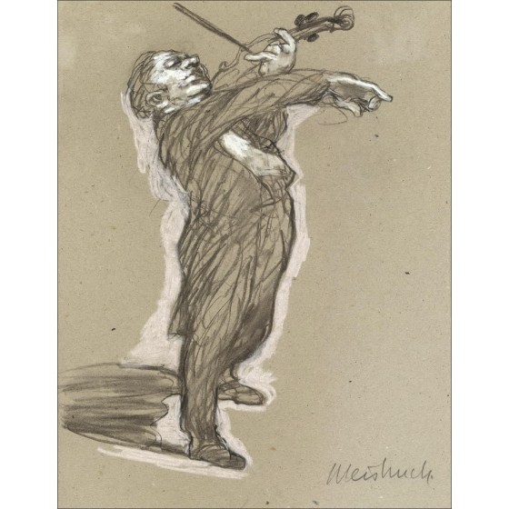 Kauf Zeichnung Original Claude Weisbuch der Geiger 