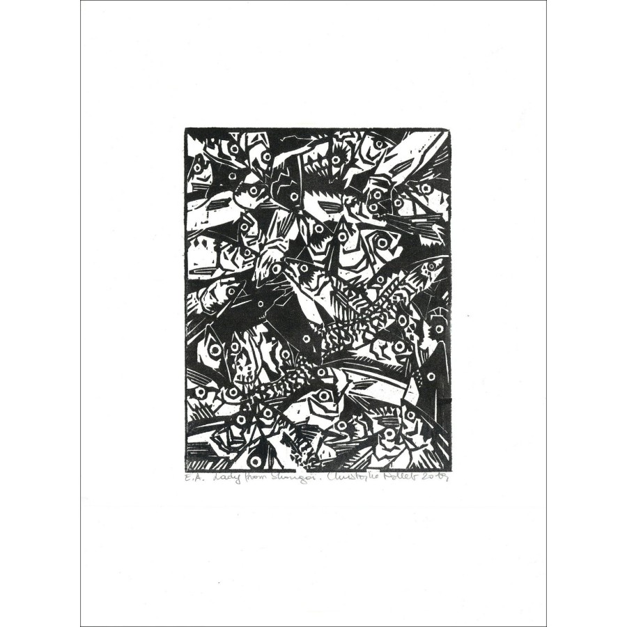 Christophe Pollet 'Lady von Shangai' 2019 - Gravur 38x28 cm