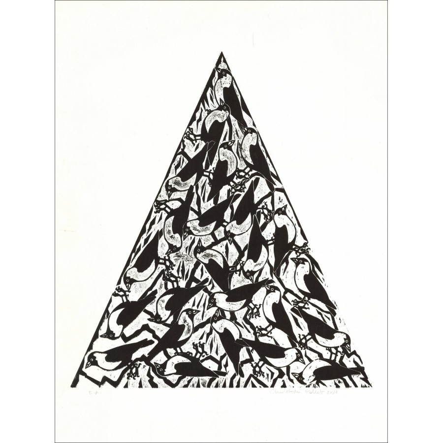 Christophe POLLET 'Les pics' Circa 2021 - Gravure 65x50 cm