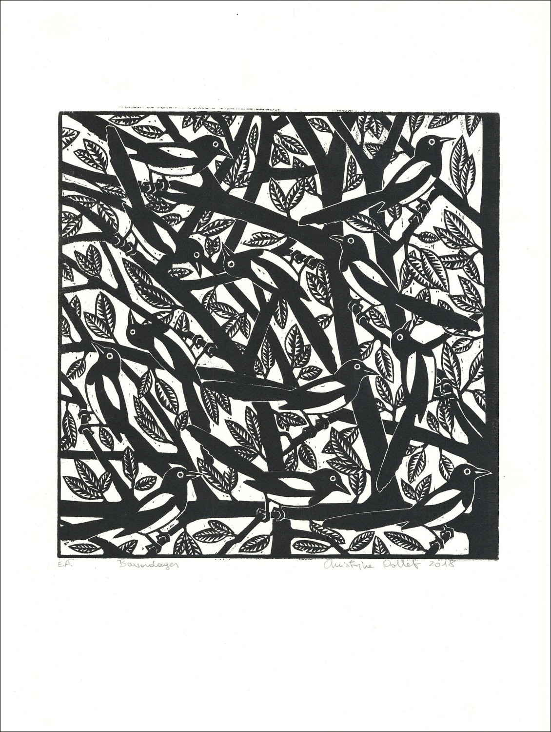 ▷ Chatter by Christophe POLLET, Circa 2018 |Original Engraving