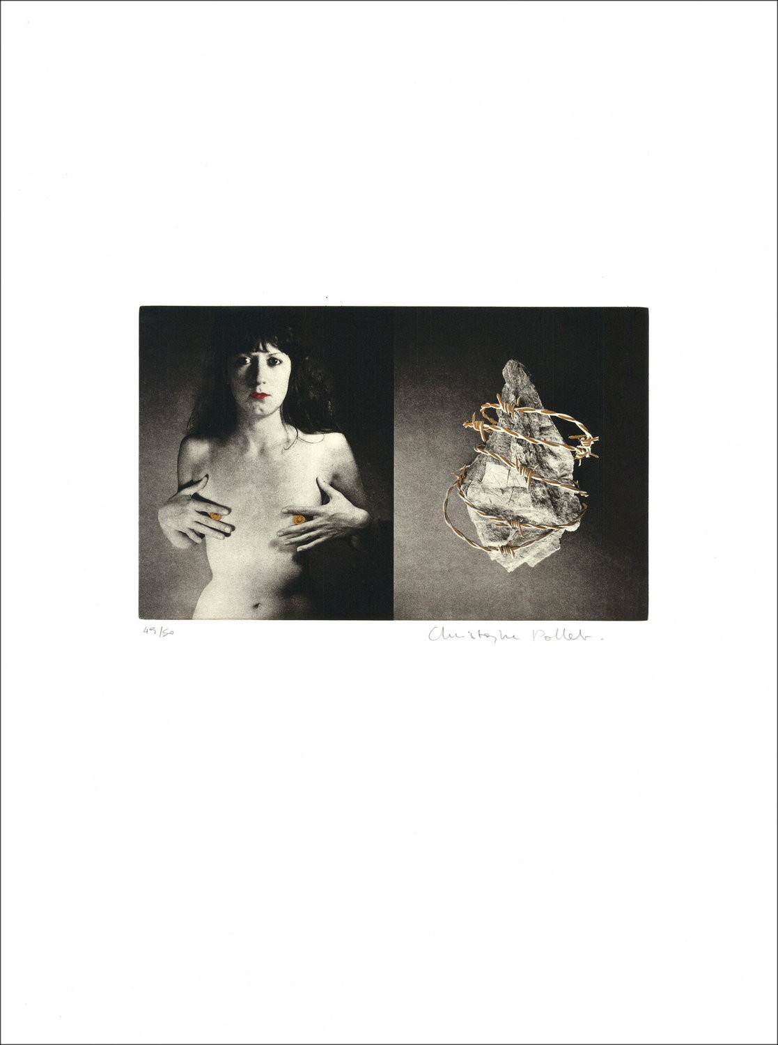 Christophe POLLET 'Composition' - Héliogravure 66x50 cm