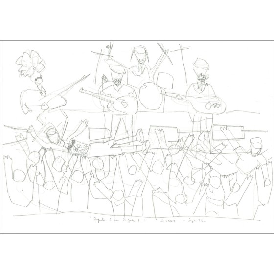 Cicading Hackwall - Disegno originale di Jérôme Saam 42x60cm