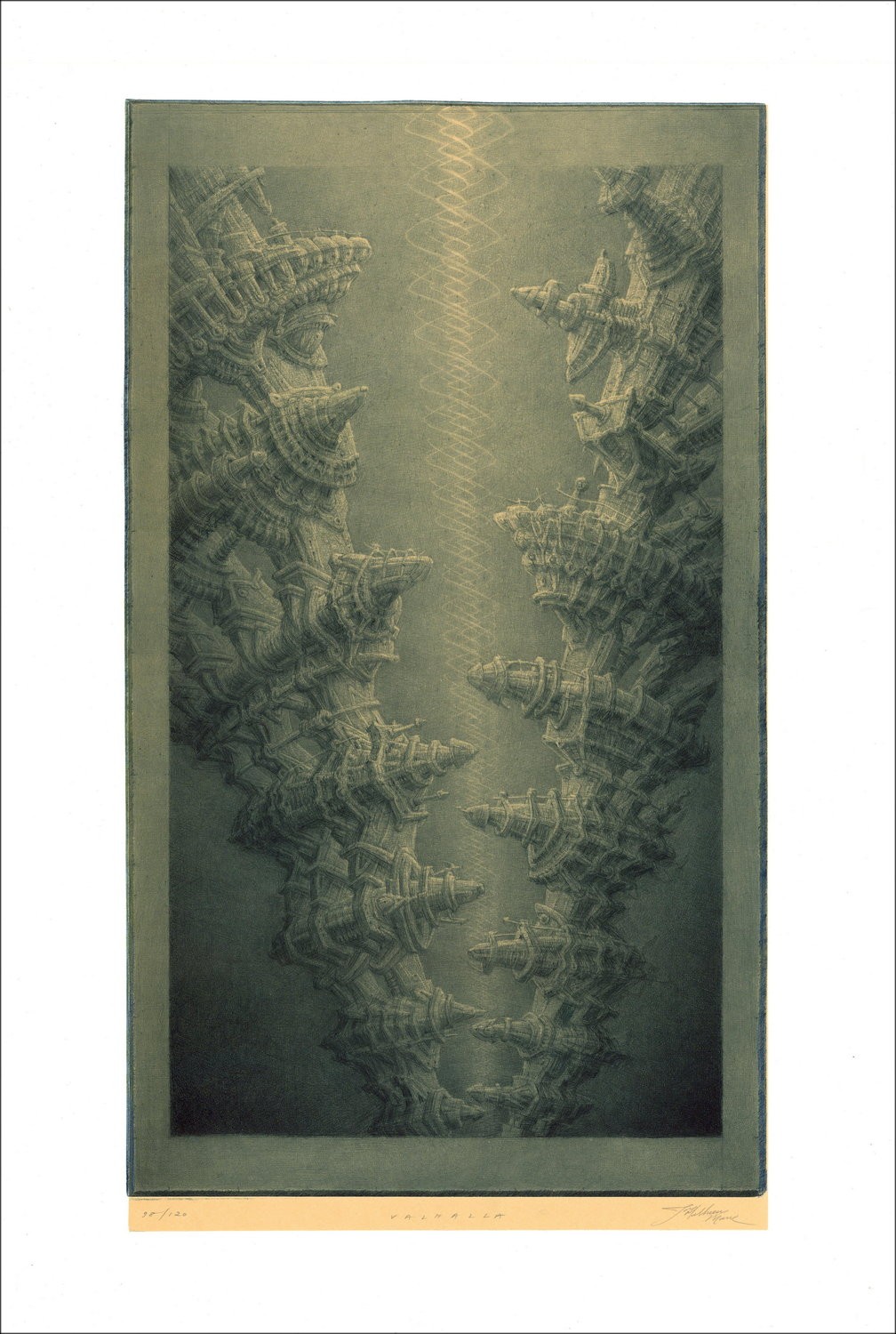 VALHALLA: Litografia originale 56x38cm - firmata e numerata