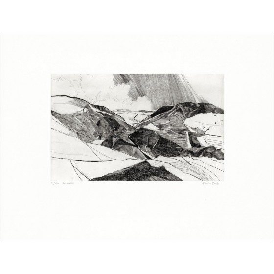 "Distant" von George Ball - Original Gravur signiert