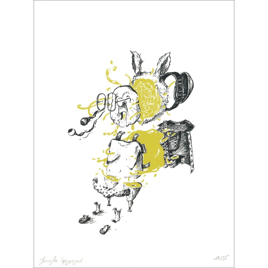 OH Granny - 'Granny Bunny' 35x24cm | Schermo originale firmato