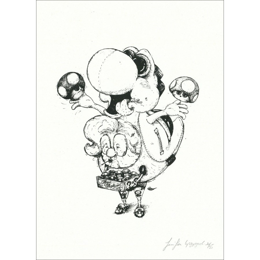 OH MAMIE - 'Mamie Yoshi' 35x25cm | Sérigraphie Signée Originale