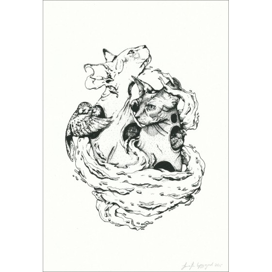 Oh Oma - 'Arten' 50x35cm | Signierter ursprünglicher Siebdruck