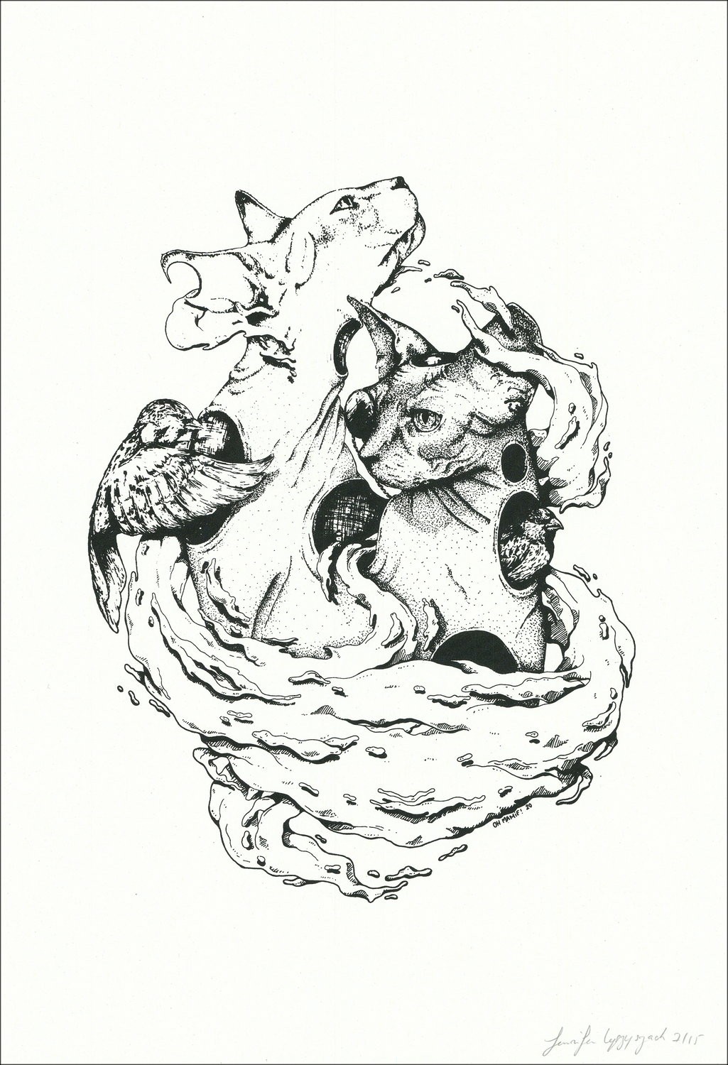 OH MAMIE - 'Minous' 50x35cm