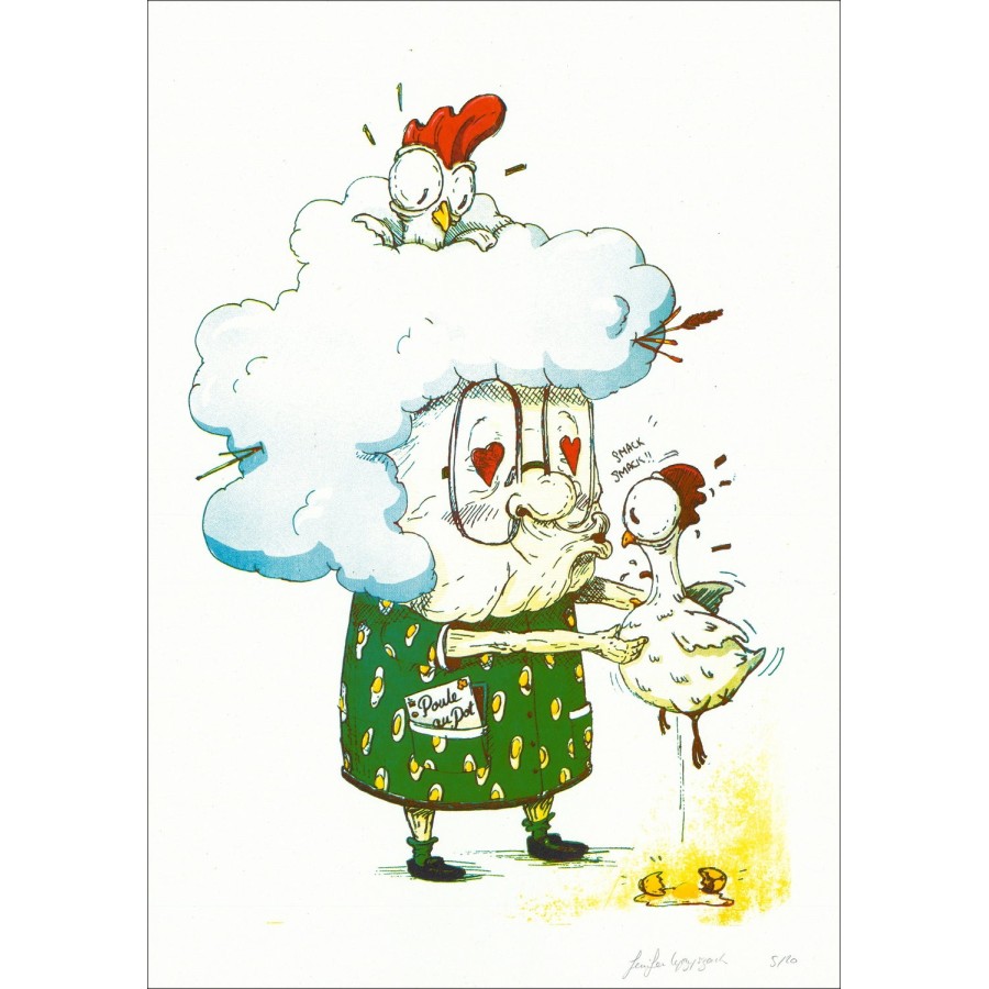 OH MAMIE - Screenprint 'Maxi Chicken' |Authentic 50x35cm