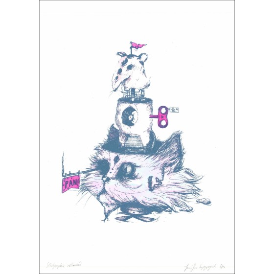 Oh Granny - 'Lovecats' | Serigrafia 42x30cm