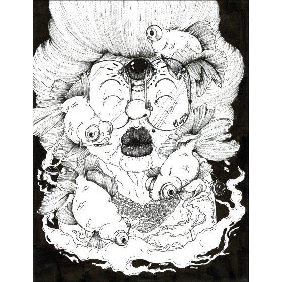 Oh Oh Oma - 'Ernestin' | Originalzeichnung 39x30cm