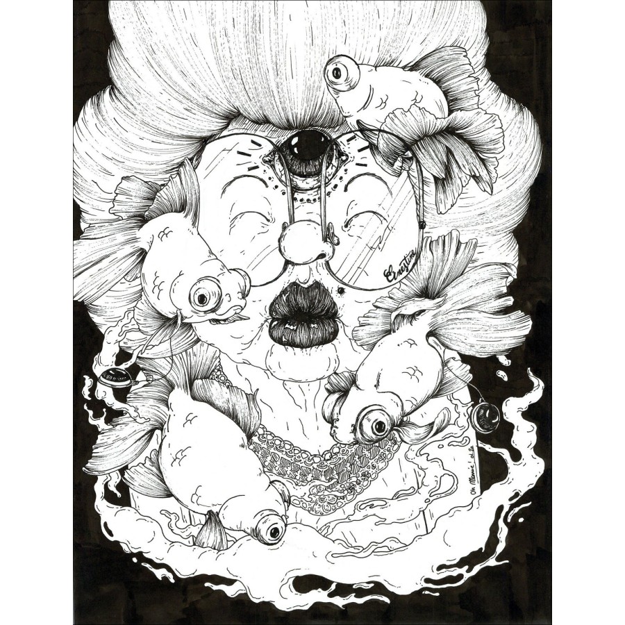 Oh Oh Oma - 'Ernestin' | Originalzeichnung 39x30cm