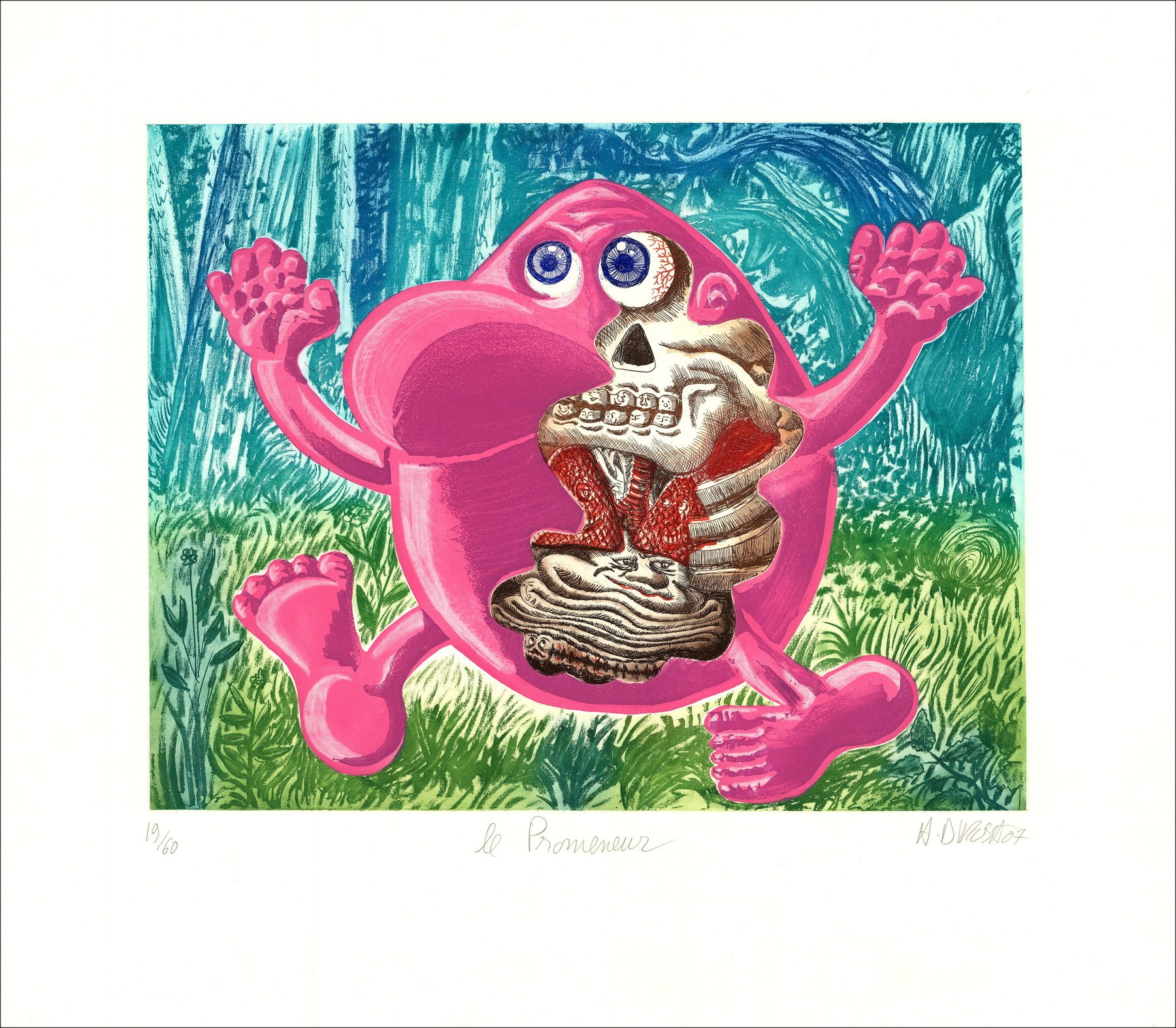 Hervé DI ROSA - 'The walker (The lesson of anatomy)