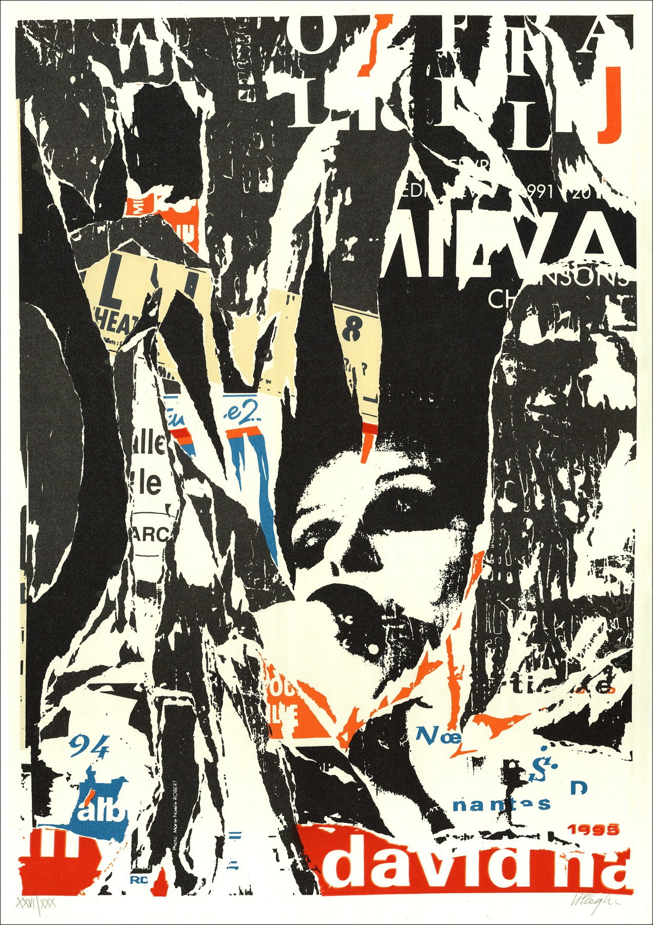 Jacques VilleGlé - Originele Litho "Opera" 63x45cm - 1994