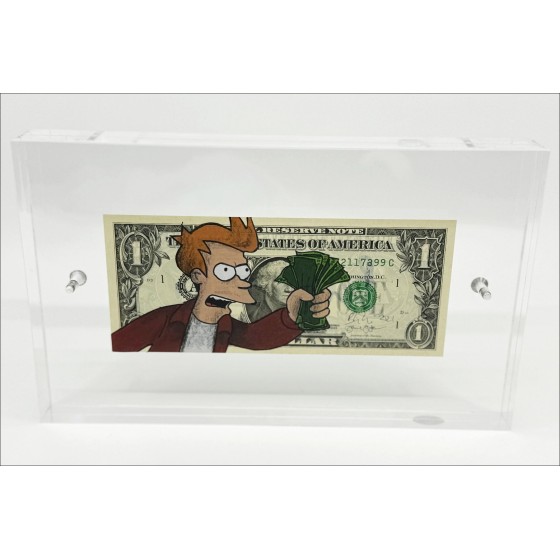Koop tekening op dollar $ PAZBLANDINA - Simpsons Futurama Philip J. Fry