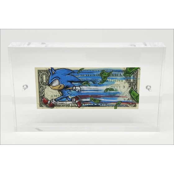 ➦ Sonic op dollar door PAZBLANDINA Originele tekening $ 2023